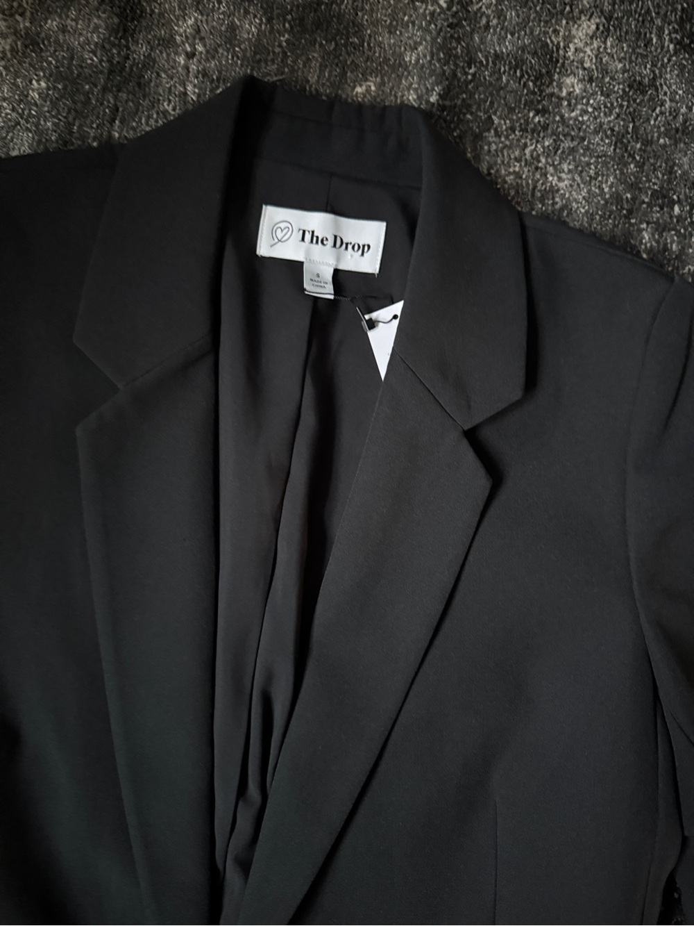 Women's Black Tailored Blazer - Single-Button Suit Jacket - Picture 2 of 5